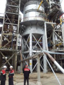 Petrotel-LUKOIL refinery, Romania - Preparing supply of blower with drive and motor